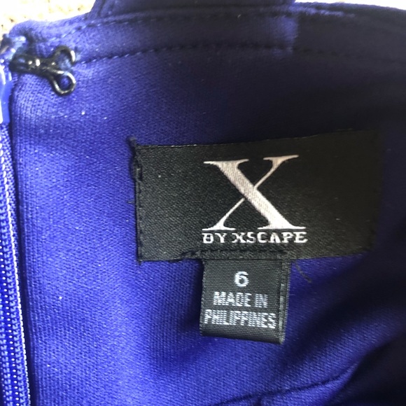 Xscape sheath one shoulder midi Dress - Picture 3 of 5